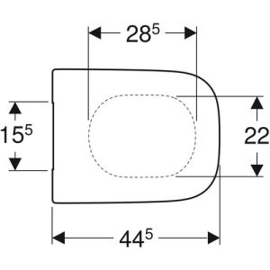 Geberit Renova Plan 500692011 toiletzitting met deksel wit