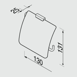 Geesa AIM 91840802 toiletrolhouder met klep chroom
