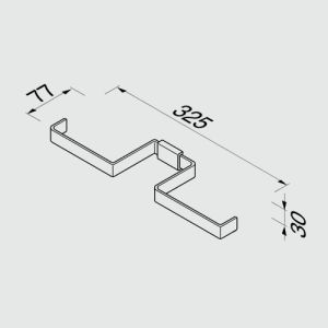 Geesa AIM 91841802 dubbele toiletrolhouder chroom