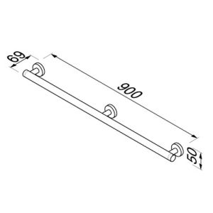 Geesa Comfort & Safety 915807-02-90 veiligheidsgreep 90cm chroom
