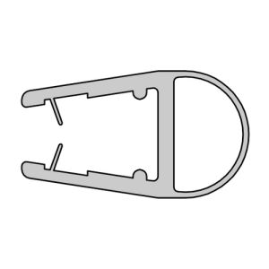 HSK E100078-8-3 verticaal o-afdichtingsprofiel 200cm, 6 en 8mm
