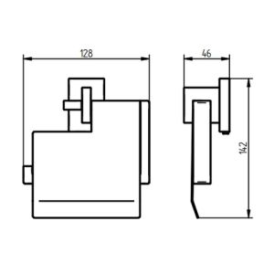 Haceka Edge 1208801 closetrolhouder met klep grafiet