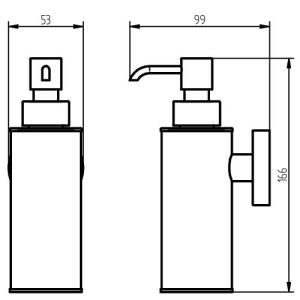 Haceka Kosmos 1208733 zeepdispenser grafiet