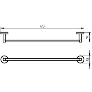 Haceka Kosmos 1208737 wandhanddoekhouder 61cm grafiet