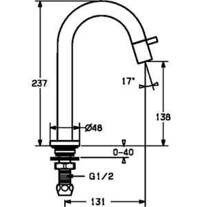 Hansa Nova Style 50918101 fonteinkraan staand chroom