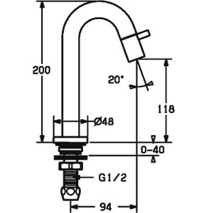 Hansa Nova Style 50938101 fonteinkraan staand chroom