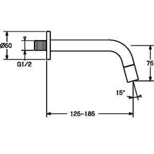 Hansa Nova Style 50968101 tapkraan wand chroom