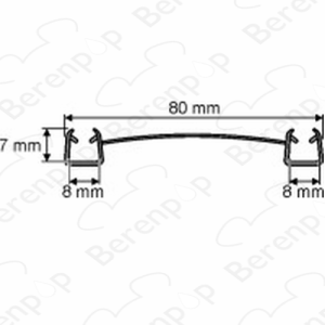 Huppe universeel 070023 afdichtingsprofiel I, 200cm / 8mm
