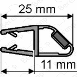 Huppe universeel 070031 magneetlijst voor deurvleugel links, 200cm / 6mm