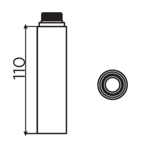 Clou CL060300241 verlengstuk 11 cm t.b.v. Freddo 2 RVS geborsteld