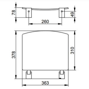Keuco Collectie Plan 14980010038 klapzitting verchroomd/ lichtgrijs (RAL 7035)