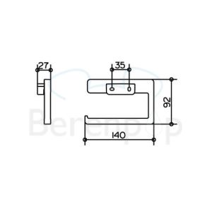Keuco Moll 12762010000 toiletpapierrolhouder chroom
