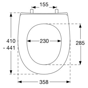 Pressalit Objecta Pro 989011-DH4999 toiletzitting zonder deksel wit polygiene
