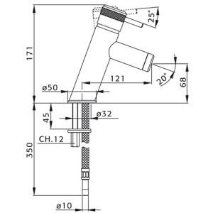 Pure Chronos CH5750 wastafelkraan chroom