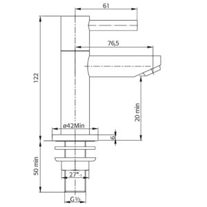 Pure Duero DU3037-IN fonteinkraan inox