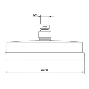 Pure PU5925 hoofddouche ø20cm chroom