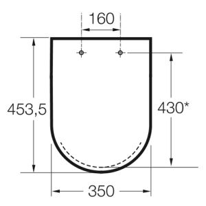Roca The Gap A801472004 toiletzitting met deksel wit