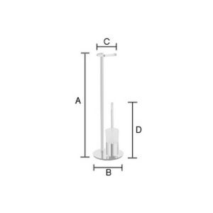 Smedbo Outline FK322P toiletborstelgarnituur met toiletrolhouder standaard chroom