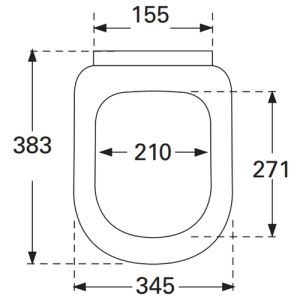 Villeroy en Boch Subway Compact 9M666101 toiletzitting met deksel wit