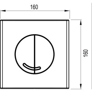Wisa XS 8050414601 bedieningsplaat Argos wit (OUTLET)