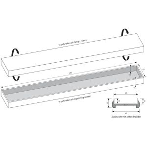 Brauer DR-MRF70NG douchegoot met multifunctioneel rooster en flens 7 x 70cm RVS geborsteld