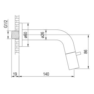 Brauer Edition 5-GG-082 inbouw fonteinkraan goud geborsteld PVD
