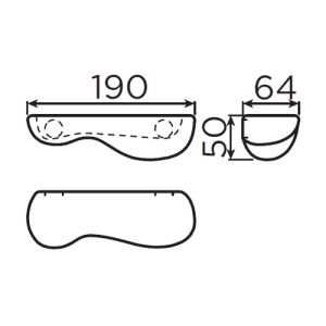 Clou Cliff CL0900001 planchet 190mm keramiek wit (OUTLET)