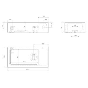 Clou Flush 3 CL0302031 keramiek fontein 36cm mat wit