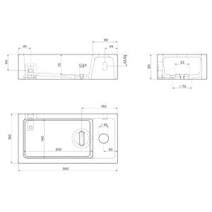 Clou Flush 3 CL0336030 keramiek fontein 36cm mat Italiaans zand
