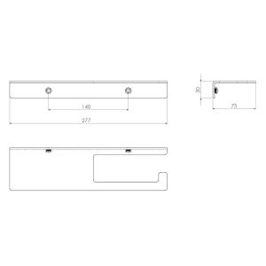 Clou Fold CL090402841 toiletrolhouder met planchet rvs geborsteld