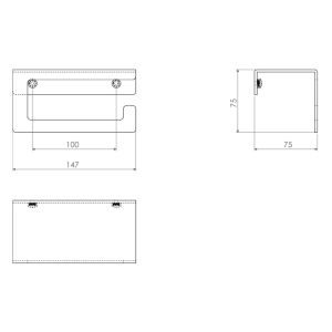 Clou Fold CL090402929 toiletrolhouder met cover chroom