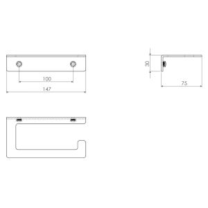 Clou Fold CL/09.04030.82 toiletrolhouder goud geborsteld PVD