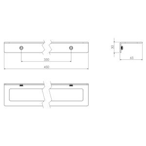 Clou Fold CL/09.04051.83 handdoekrek 45cm brons geborsteld PVD