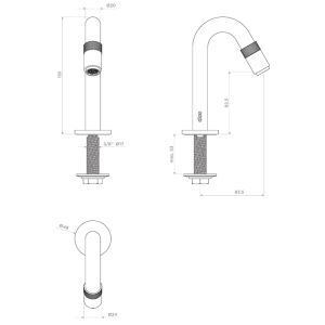 Clou Freddo 9 CL/06.03013.82 fonteinkraan staand goud geborsteld PVD