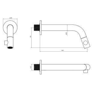 Clou Kaldur CL060500282 fonteinkraan 1/2