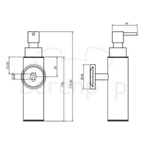 Clou Sjokker SJ092604501 zeepdispenser 100cc wand chroom (OUTLET)