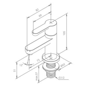 Damixa Willow 35830.00 fonteinkraan staand chroom (OUTLET)