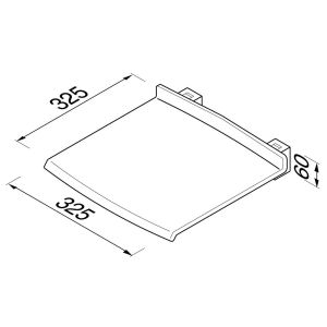 Geesa Comfort & Safety 915819-02 opklapbaar douchezitje wit