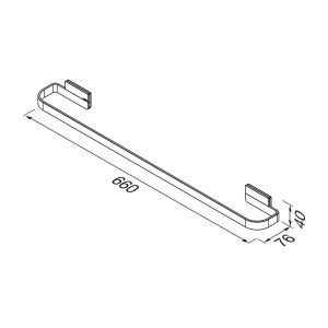 Geesa Craft 911507-02-60 handdoekrek 60 cm chroom