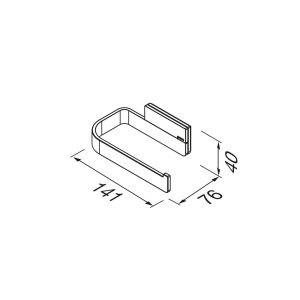 Geesa Craft 911509-02 toiletrolhouder zonder klep chroom