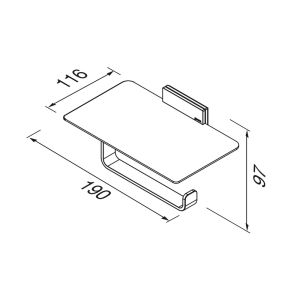 Geesa Craft 911524-02 toiletrolhouder met planchet chroom