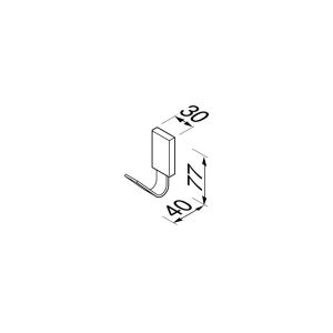 Geesa Frame 918413-06 handdoekhaak zwart