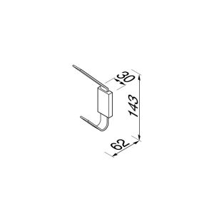 Geesa Frame 918415-06 handdoekhaak dubbel zwart