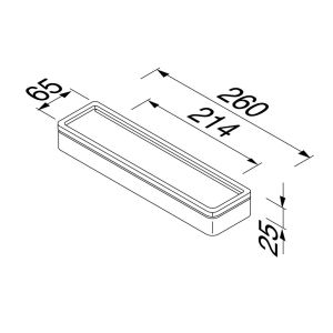 Geesa Frame 918805-06-06 planchet 26 cm zwart