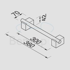 Geesa Nexx 750602 badgreep 30cm chroom (OUTLET)