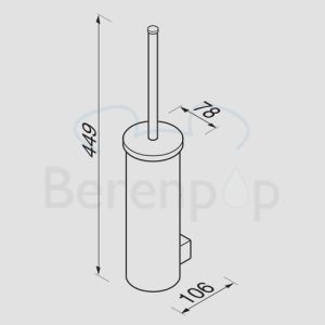 Geesa Nexx 751002 toiletborstelhouder (witte borstelkop) chroom (OUTLET)