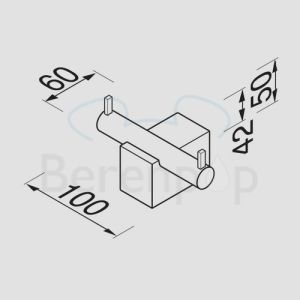 Geesa Nexx 751502 dubbele haak chroom (OUTLET)