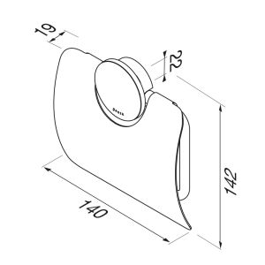 Geesa Opal Brushed Gold 917208-07 toiletrolhouder met klep goud geborsteld