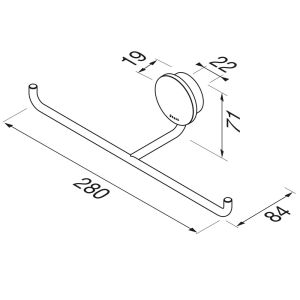 Geesa Opal Brushed Stainless Steel 917218-05 toiletrolhouder dubbel RVS geborsteld