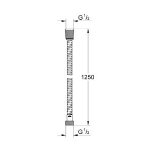 Grohe 28142002 Relexaflex Metal Long-Life doucheslang 125cm chroom